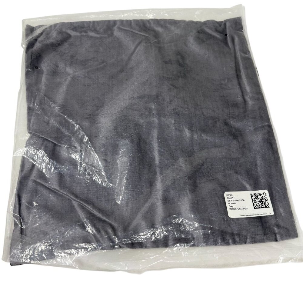 H&M Home 16x16 Grey Pillow Cover 58% Cotton 42% Viscose NWT